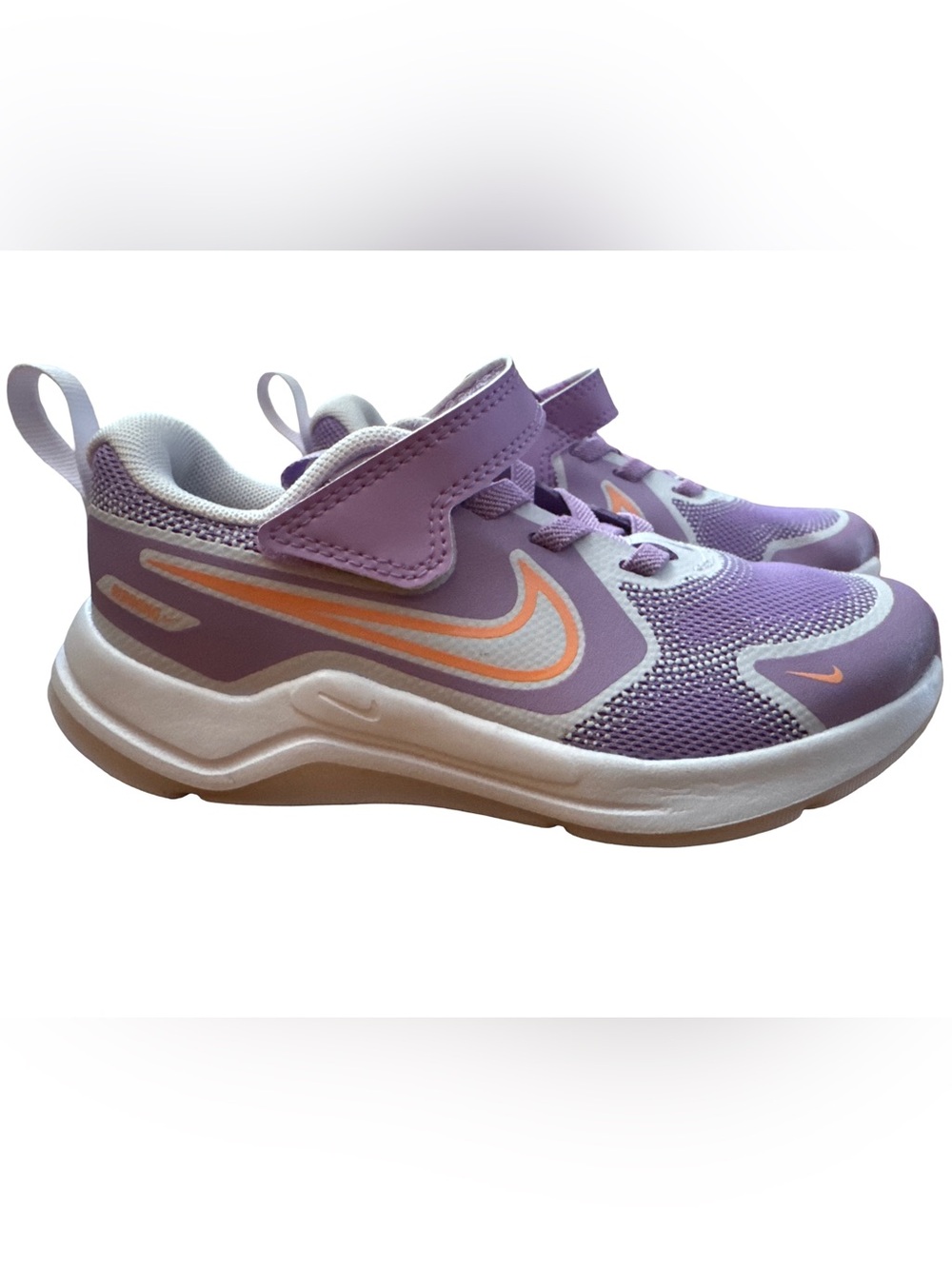 Nike Athletic Girls Purple Tennis Shoes Size 12C HM4400-503 Slip On Strap Nike